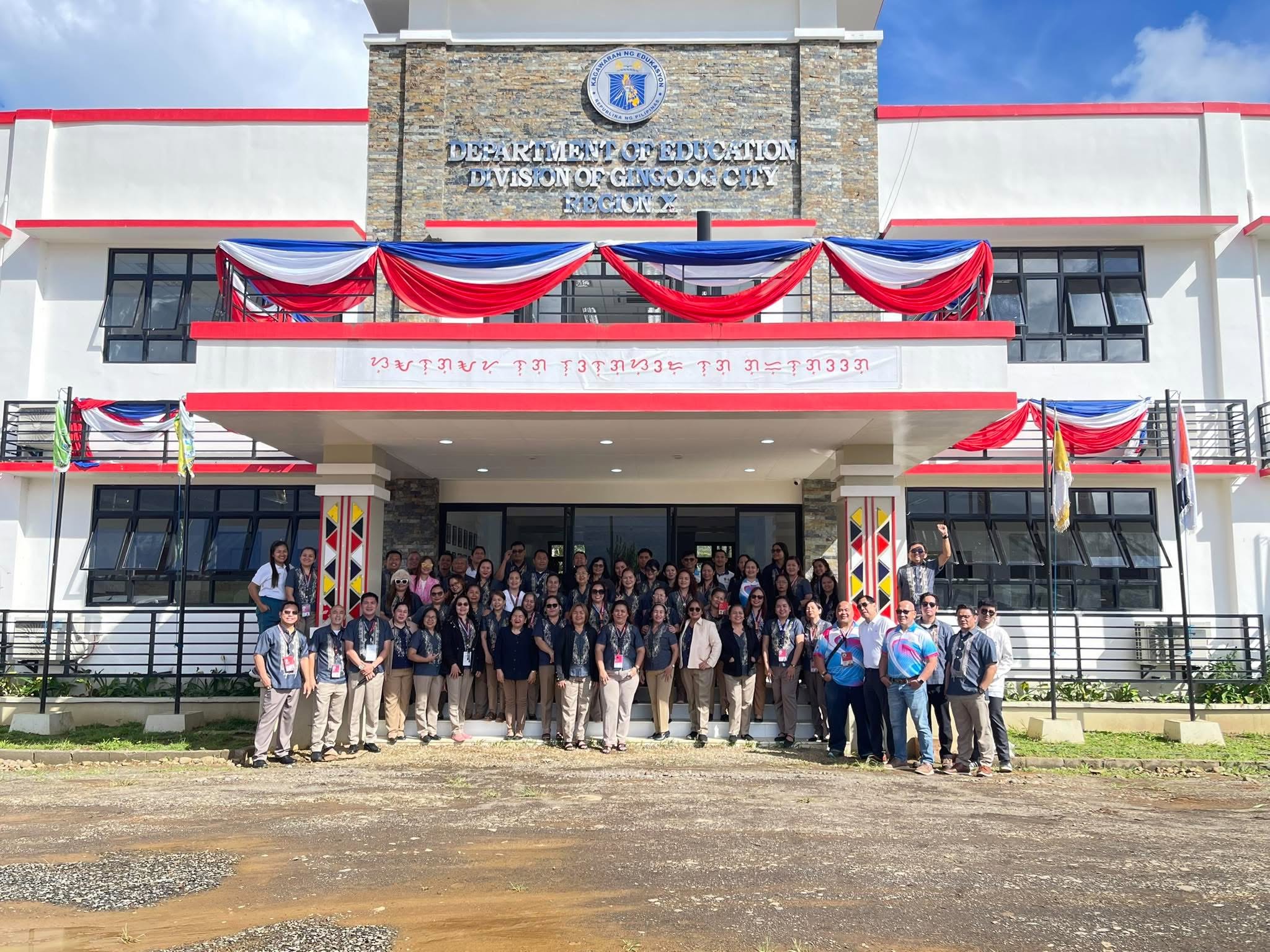 DepEd SDO Gingoog City personnel at the turnover ceremony